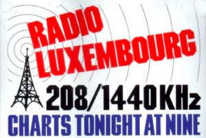 Reklam för Radio Luxembourg. 