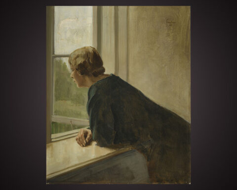 Akke Kumlien, Ida blickar ut genom fönstret, 1926, olja på duk, privat ägo. (Foto: Per Myrehed)
