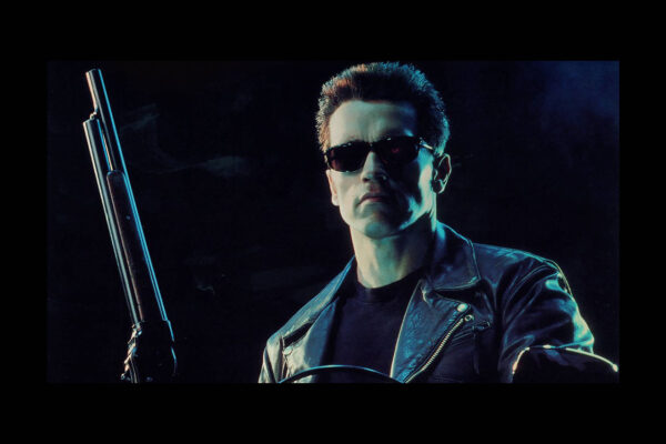 Arnold Schwarzenegger i Terminator 2: Domedagen av James Cameron,
