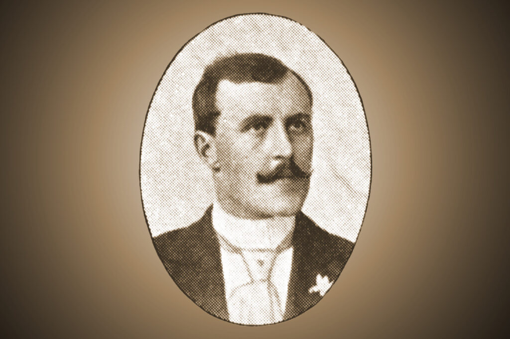 Falstaff, Fakir det vill säga Axel Wallengren. Porträtt från cirka1895. (Bildkälla: Wikipedia. Montage: Opulens.)