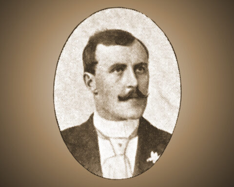 Falstaff, Fakir det vill säga Axel Wallengren. Porträtt från cirka1895. (Bildkälla: Wikipedia. Montage: Opulens.)