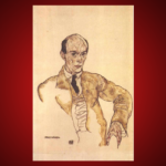 Arnold Schönberg. Porträtt utfört av Egon Schiele.