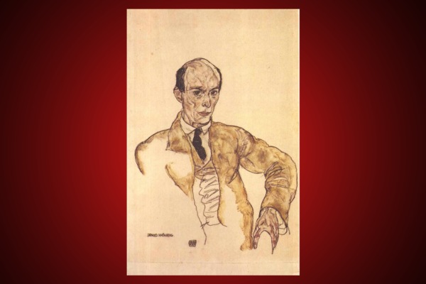 Arnold Schönberg. Porträtt utfört av Egon Schiele.