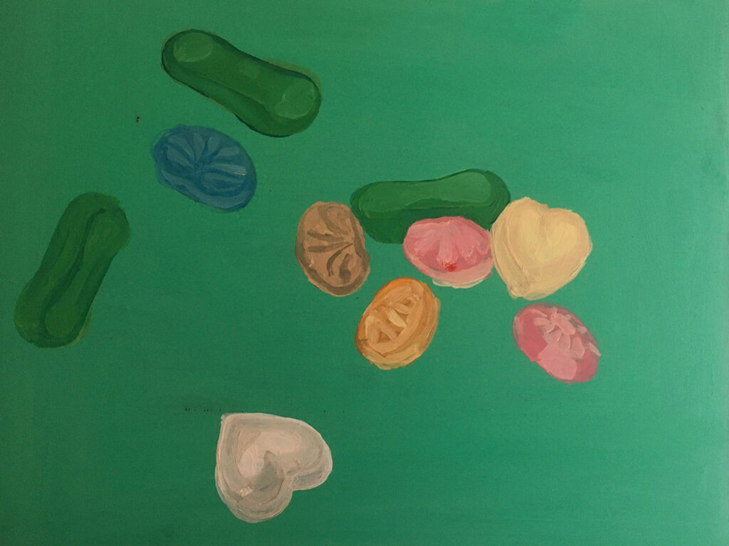 Godis #2. Konstverk av Maria Johansson.