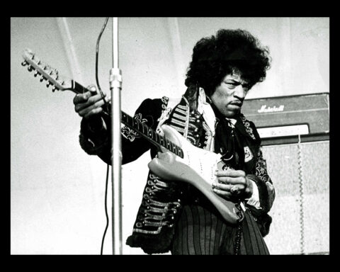 Jimi Hendrix på Gröna Lund den 24 maj 1967. (Bildkälla: Wikipedia)