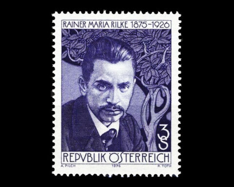 Rainer Maria Rilke porträtterad på ett Österrikiskt frimärke.