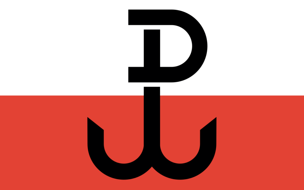 Symbol för den polska motståndsrörelsen Armia Krajowa. (Bildkälla: WIkipedia)