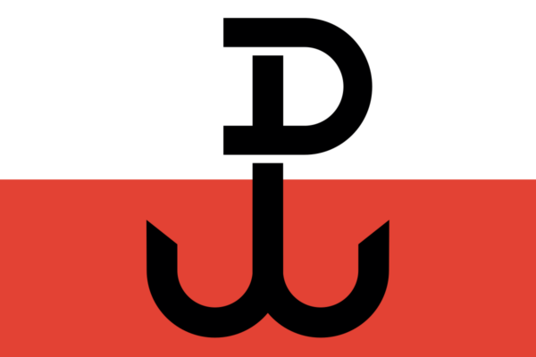 Symbol för den polska motståndsrörelsen Armia Krajowa. (Bildkälla: WIkipedia)