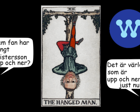 Kristersson som the hanged man.