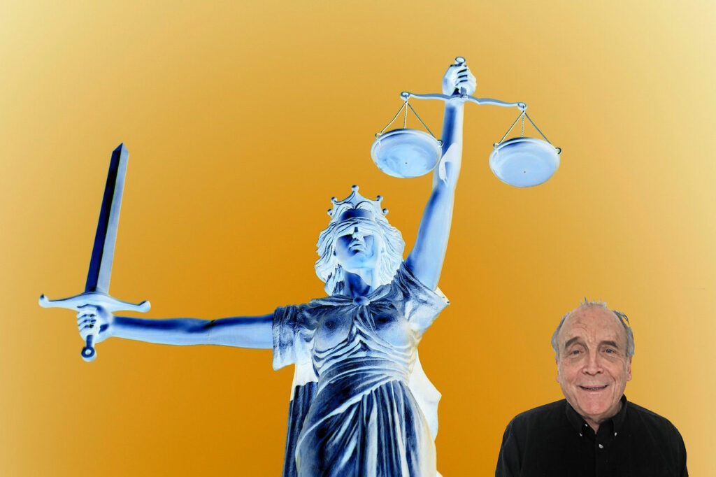 "En viktig del i lagstiftning är likhet inför lagen. Det som anses olagligt i en del av samhällslivet ska vara det i tillämpliga delar även på annat håll," anser Lars Thulin i dagens krönika. (Montage: Opulens. Bakgrundsbild; Pixabay.com. Digitalt bearbetad av Opulens.)