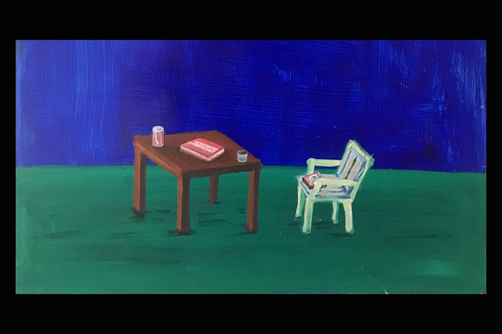 "Sommarkväll." Konstverk av Maria Johansson.