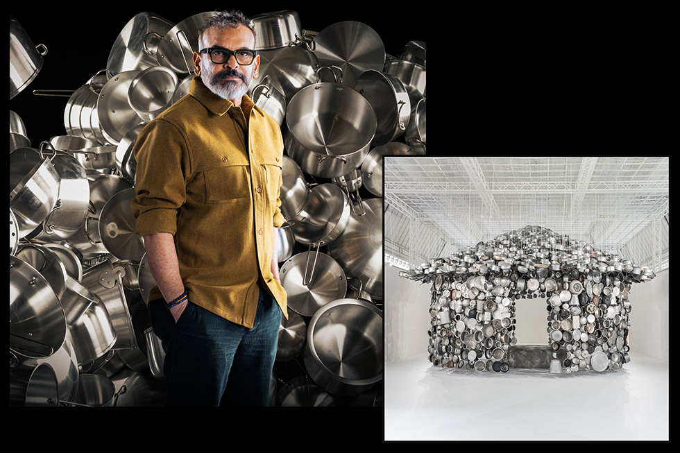 Subodh Gupta är aktuell med utställning på Le Bon Marché i Paris. ( Foto: Pressbilder. Montage: Opulens.)