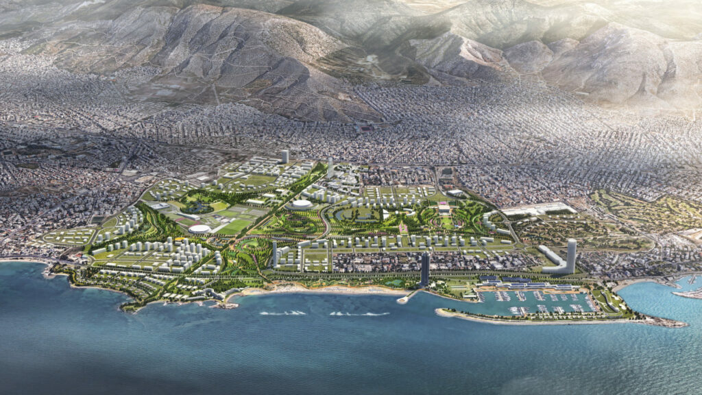 Ellinikon Metropolitan Park som den är tänkt att se ut. (Arkitektbild: Sasaki.com