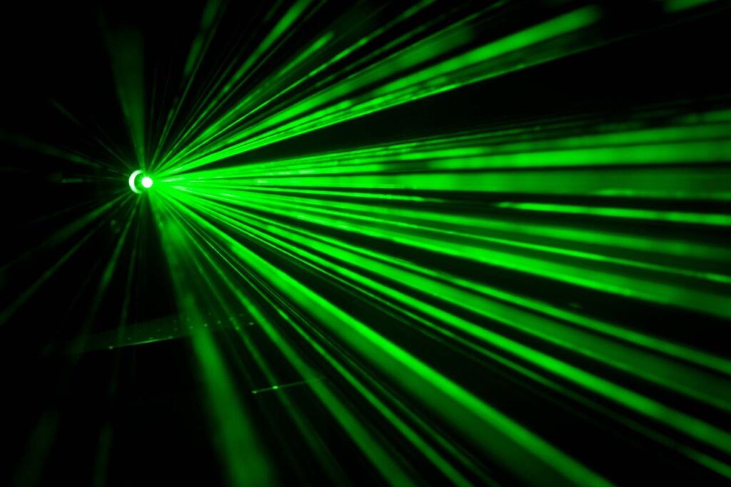 laserstrålar, laser, grön laser