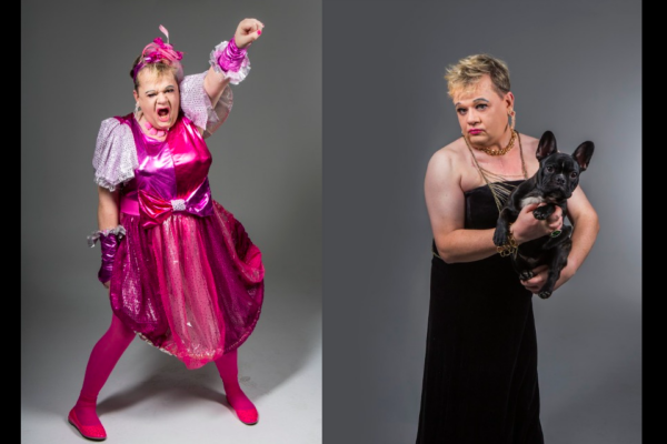 Lars Gårdfeldt är en en av dem som läser sagor för barn, klädd som dragqueen. (Foto: Elisabeth Ohlson Wallin.)