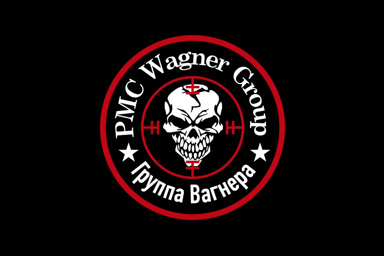 Den paramilitära organisationen Wagnergrupens emblem.