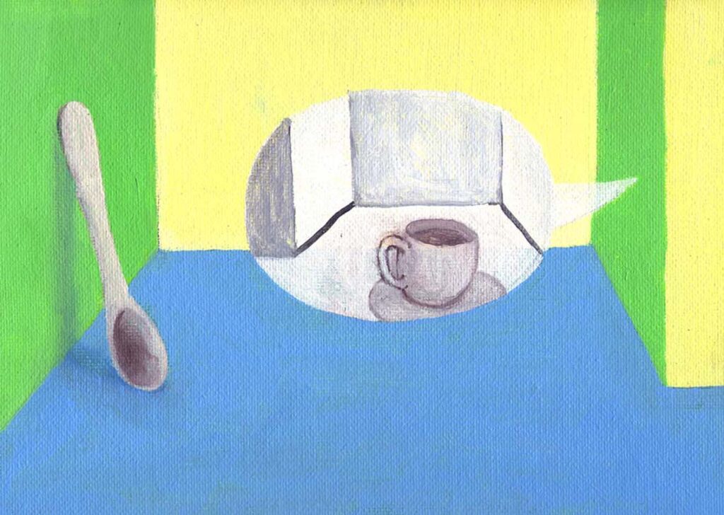 "Be-sked", konstverk av Maria Johansson.