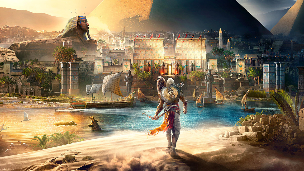 Det tionde spelet Assassin's Creed Origins tar med spelaren på en rundtur som förmedlar kunskaper om antikens värld.