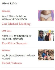Reportaget från Rinkeby hör till de just nu mest lästa inläggen på Magasinet Konkret.