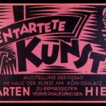 Affisch för utställningen "Entartete Kunst" i Berlin, 1938.