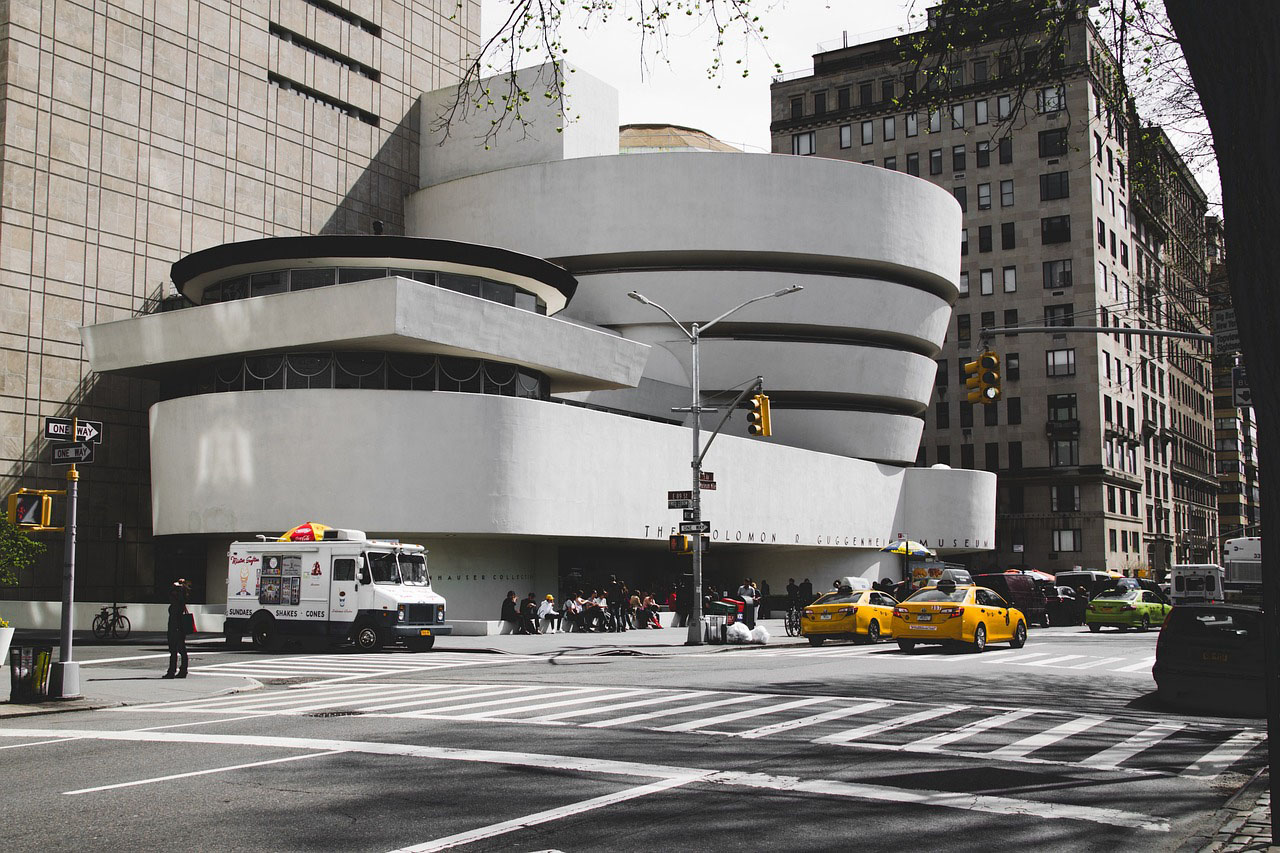 Solomon R Guggenheim Museum i New York. Museet grundades 1937 och baseras på Solomon R Guggenheims samlingar. (Foto: Pixabay.com)