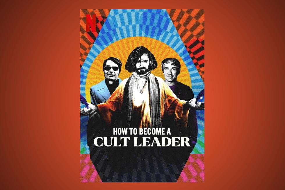 Affischen för dokumentärfilmen: "How to become a cult leader" som är aktuell på Netflix.