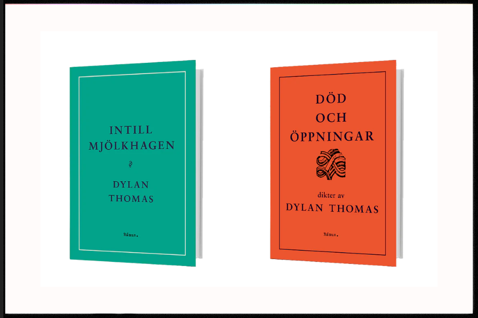 Dylan Thomas x 2. Omslagen till två aktuella Dylan Thomas-översättningar på Rámus förlag. Dylan Thomas, litteratur, poesi, hörspel