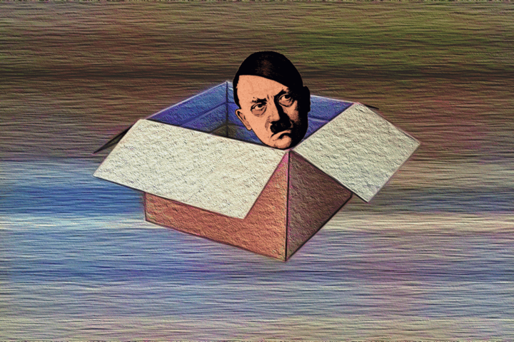 SATIR. Samuel Andersson har skrivit en satirisk kortnovell med anledning av att en SD-politikers hemliga låda med nazi-memorabilia har avslöjats. Förlagan till denna prosasatir står att finna i August Strindbergs kortnovell ”Ett halvt ark papper”. SD, Sverigedemokraterna, nazism, Hitler, satir, Samuel Andersson, August Strindberg, novell, novellkonst,