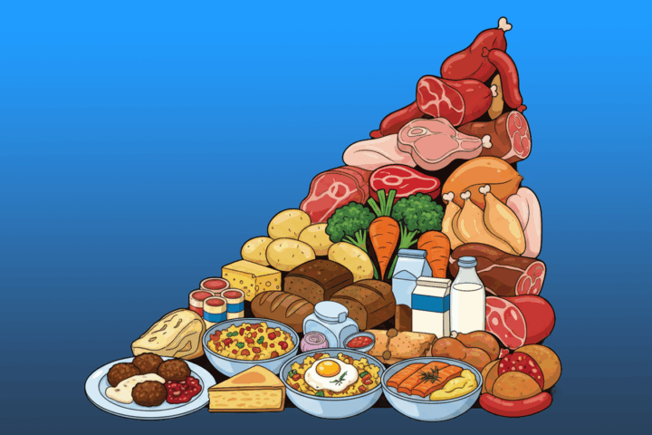 SATIR. Samuel Andersson har skrivit en dagsvers apropå att USA:s hälsominister Robert F Kennedy Jr har vänt upp och ned på matpyramiden. I ”Rätvinklig kosttriangel” leker Andersson med tanken på hur det kunde se ut om den svenska regeringen hade gjort något liknande.