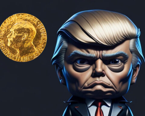 SATIR. I oktober förra året skrev Sofia Thoresdotter en dagsvers om Trump och Nobels fredspris. Nu sammanfaller verkligheten med dikten. Maria Corina Machado har nämligen överlämnet fredsprismedaljen till USA:s president.