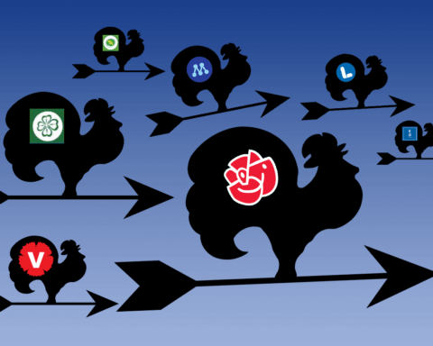 POLITIK. I veckans krönika skriver Lars Thulin om hur ett visst parti kan styra både landet och debatten eftersom de övriga sju blivit vindflöjlar. SD, V, S, KD, M, L, C, MP, Valåret 2026, Lars Thulin,