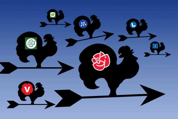 POLITIK. I veckans krönika skriver Lars Thulin om hur ett visst parti kan styra både landet och debatten eftersom de övriga sju blivit vindflöjlar. SD, V, S, KD, M, L, C, MP, Valåret 2026, Lars Thulin,