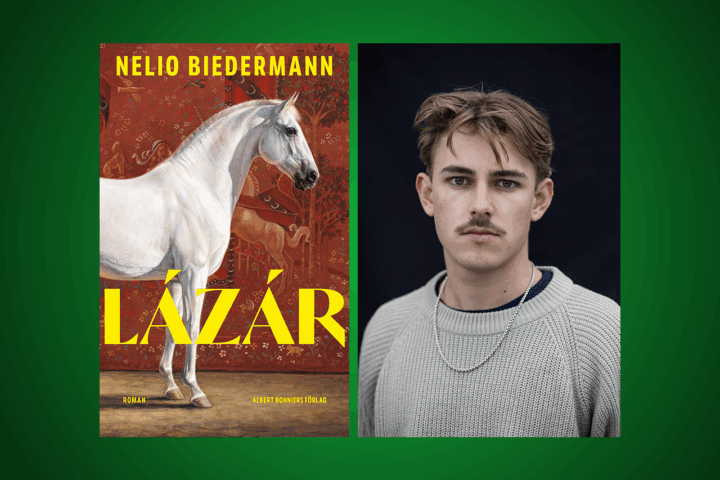 Nelio Biedermann. ROMAN. ”Berättarglädjen är stor hos Nelio Biedermann, tematiken intressant och språket är, när det är som bäst, en ren och oförfalskad glädje att ta del av.” Det skriver Elisabeth Brännström som läst författarens debutroman ”Lázár”.