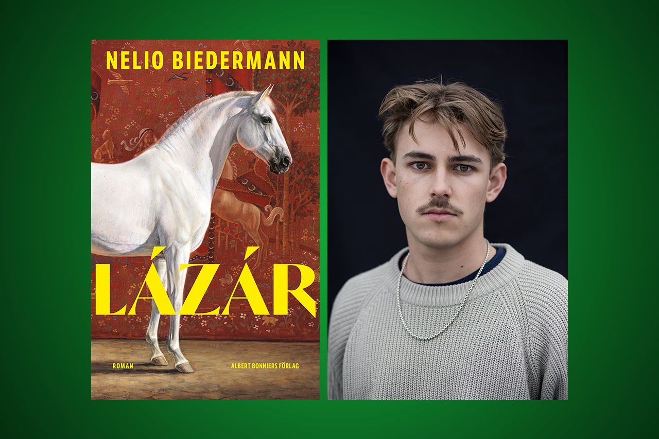 Nelio Biedermann. ROMAN. ”Berättarglädjen är stor hos Nelio Biedermann, tematiken intressant och språket är, när det är som bäst, en ren och oförfalskad glädje att ta del av.” Det skriver Elisabeth Brännström som läst författarens debutroman ”Lázár”.
